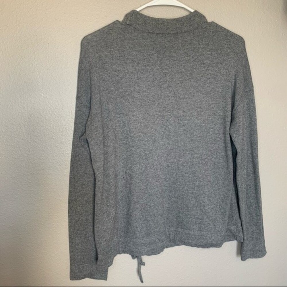 J. Jill Gray Cotton Pullover Minimalist Knit Sweater Women’s Size Small Petite - Picture 3 of 5